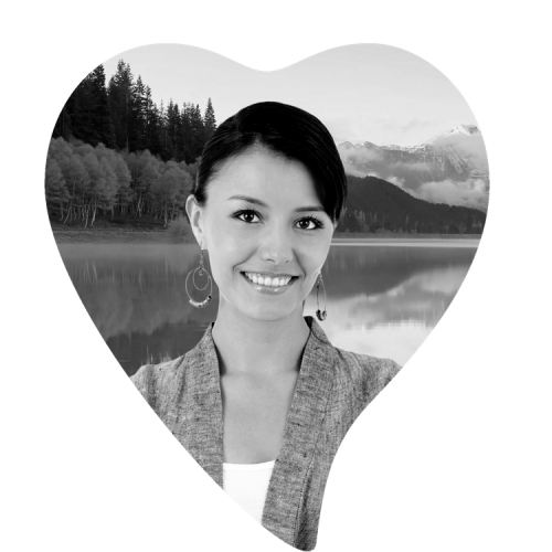 Porcelain Portrait, Tear Drop Heart (Right), w/ BW  Image <h3 class="product_title entry-title">4¼” x 4¾” (11 x 12 cm)</h3>