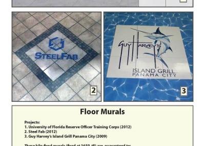 Custom floor tile murals